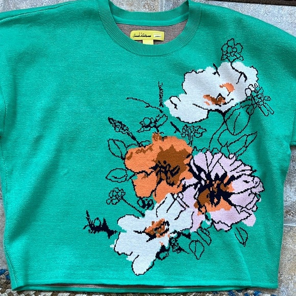 Anthropologie x Sonal Nathwani Camryn Cropped Crewneck Sweater Size XL NWT - Picture 13 of 15